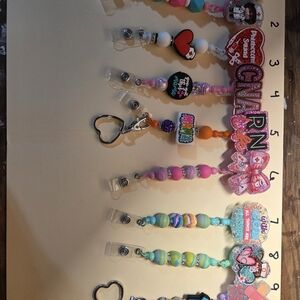 Colorful Beaded Badge Reels